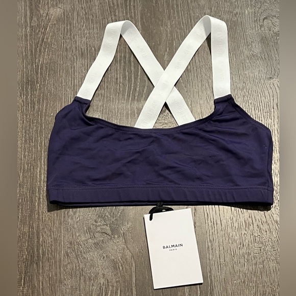 BALMAIN**Purple Sportsbra**F 36; US 4 $295 - Picture 2 of 4